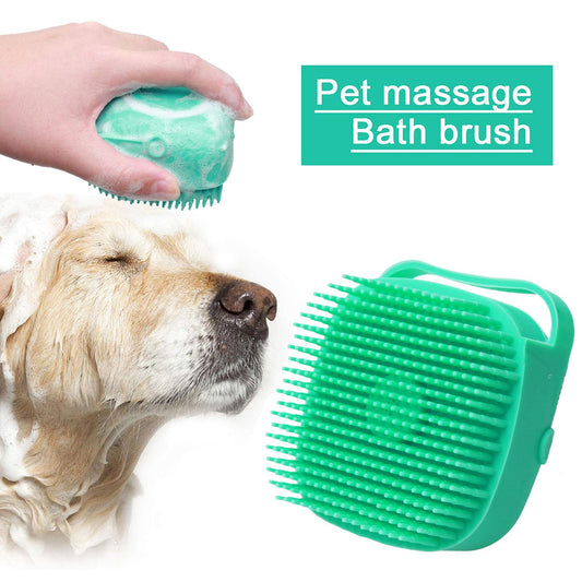 2 In 1 Design Dog Massager Brush For Bathing